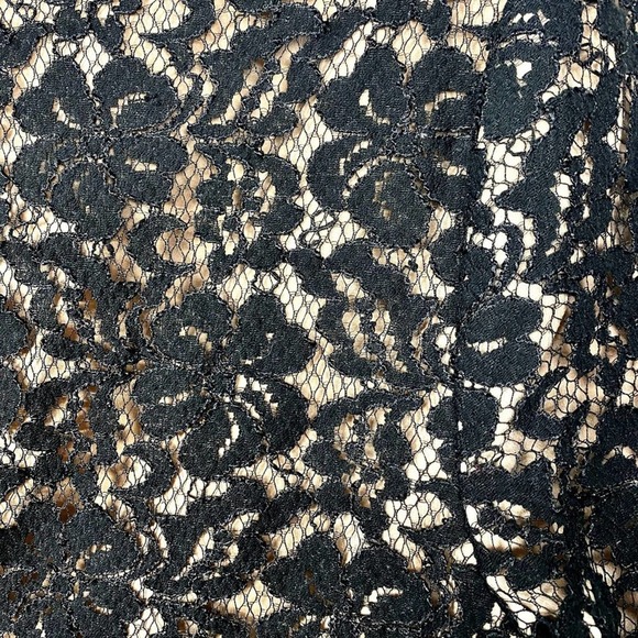 BCBGMAXAZRIA Black Lace Overlay Romper S - Picture 5 of 7